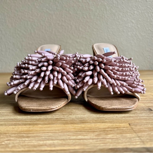 Charles David HOTTIE SANDAL size 9 beaded block heel slide - Picture 8 of 13